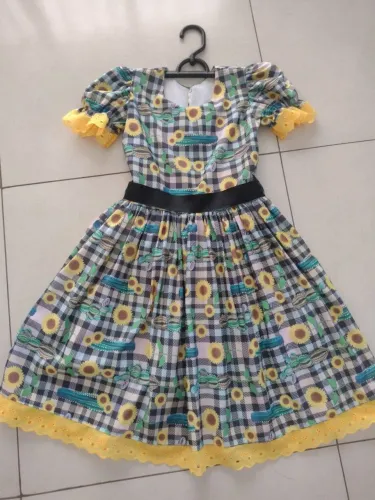 Vestido de quadrilha, veste de 6 a 8 anos