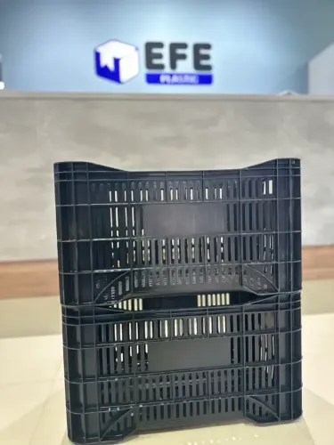 Caixa plástica 47,5 litros Preta - R$33,00 unidade reforçada