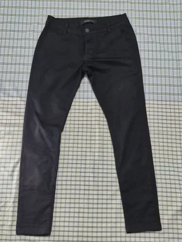 calça boxer jeans slim preta 38 masculina