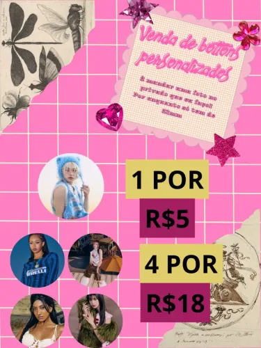 Bottons personalizados 32mm