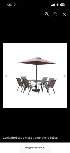 Mesa Jardim (área externa)