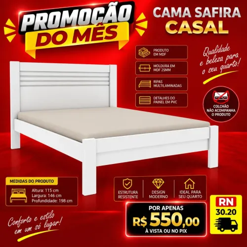Cama Safira Casal