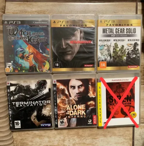 Lote de 5 jogos ps3 raros PlayStation 3 play originais combo gamer oficial coleção