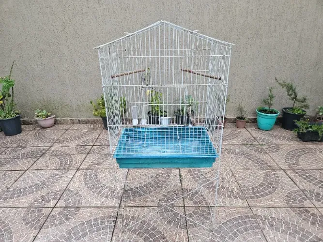 Gaiola Grande Castelo Metal Usada para Aves com Acessórios - Excelente Tamanho e Estrutura