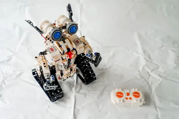 Robô tanque RC Forange Block 467 PCS programável + app QYBlock + manual (sem caixa)