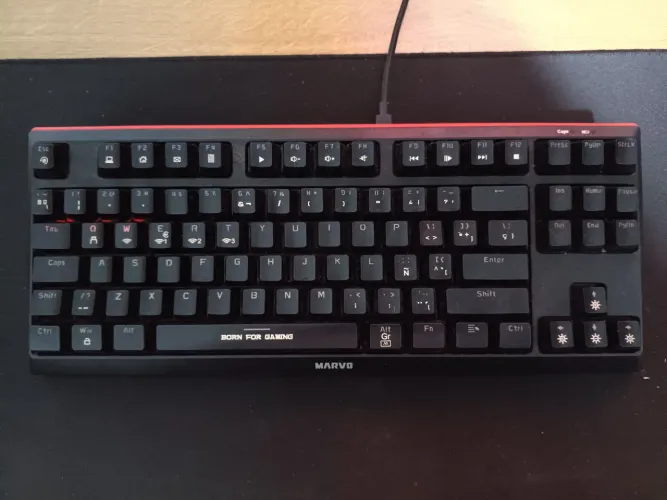 Teclado Mecânico Layout 80% Switch Azul Com fio