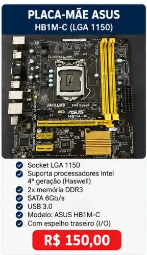 Placa-mãe ASUS H81M-C