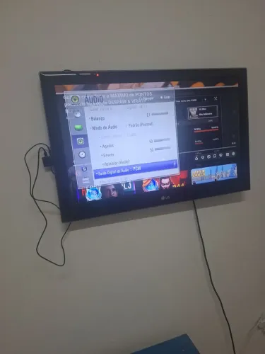 Televisão lg, otima imagem porém não está saindo som.