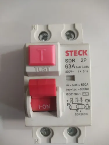 Interruptor diferencial 2P 63A 30mA