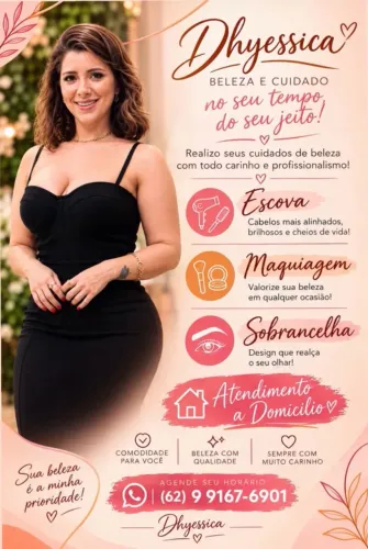 Maquiagem e escova a domicílio 