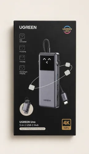 HUB UREEN Uno USB-C Hub 5-em-1 4K60Hz - Novo