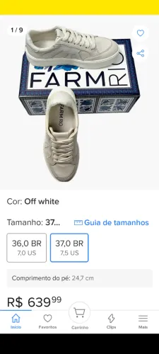 Tênis em couro Farm Rio feminino.