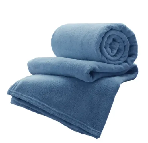 Manta Queen Home Design Microfibra Corttex Azul
