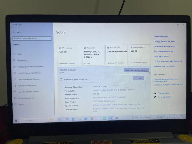 Notebook Lenovo 