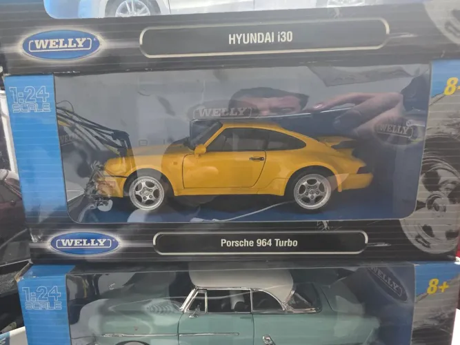 Miniatura 1:24 porsche 964 turbo novo welly
