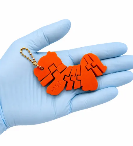 Lembrancinha Pet - Chaveiro Lulu da Pomerania Articulado 3D - H3D Laranja