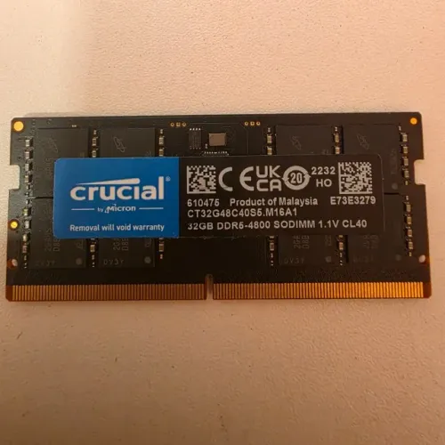 Memoria Ram Crucial SO-DIMM DDR5 32Gb 4800MHz