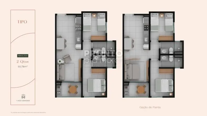 Apartamento com 2 quartos em Carneiros