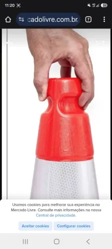 Kit Cones De Trânsito Base Pesada Quadrada Fitas Refletivas Nascitelli - Laranja E Branco