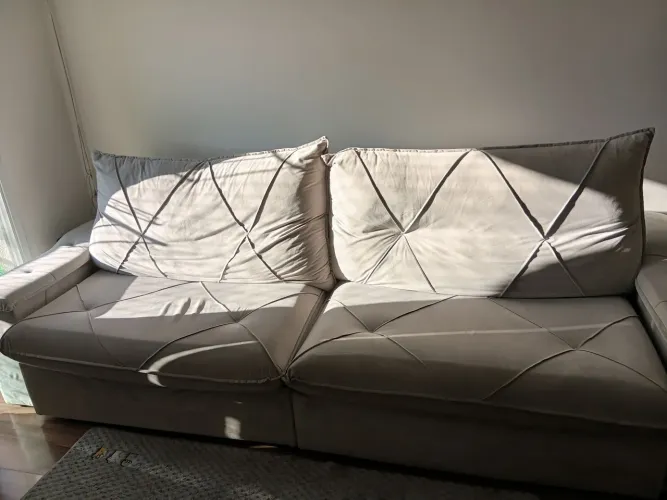 Sofá 3 Lugares Retrátil e Reclinável Suede (Super Confortável)