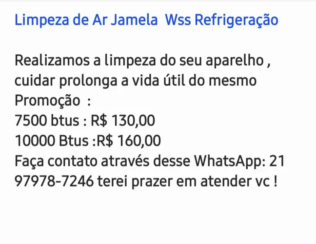 Limpeza de Ar Janela