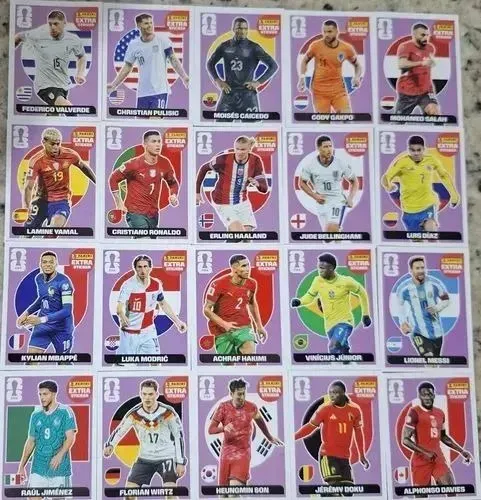 Kit 20 Figurinhas Legends Lilás Panini Copa do Mundo 2026