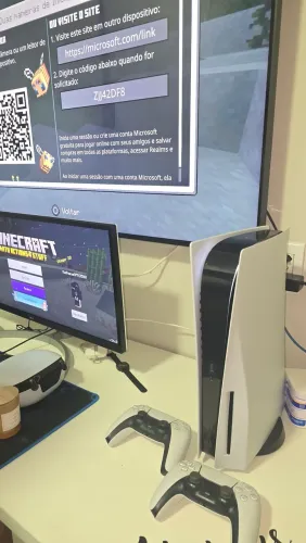 Ps5, 2 controles, leitor, caixa 