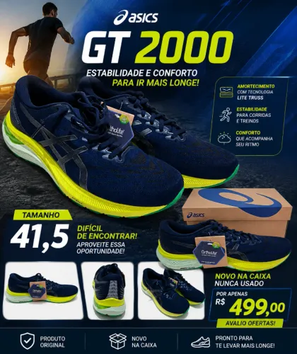 Envio OLX Tênis Asics GT 2000 11 Novo na caixa Tamanho exclusivo 41,5 Avalio ofertas