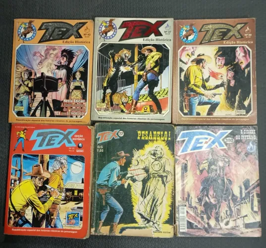 Lote com 6 HQs do Tex