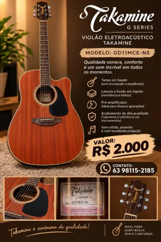 Violão takamine modelo GD11 MCE-NS