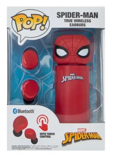 Fone de ouvido earbuds spider man funko pop