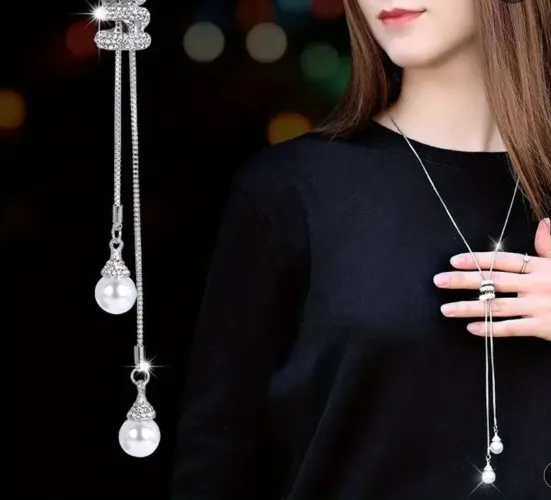 Colar de pérolas de tassel