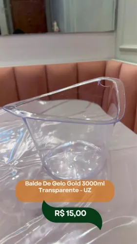 Balde de gelo gold 3L transparente - UZ