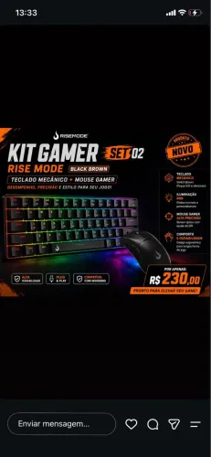 Teclado e mouse gamer