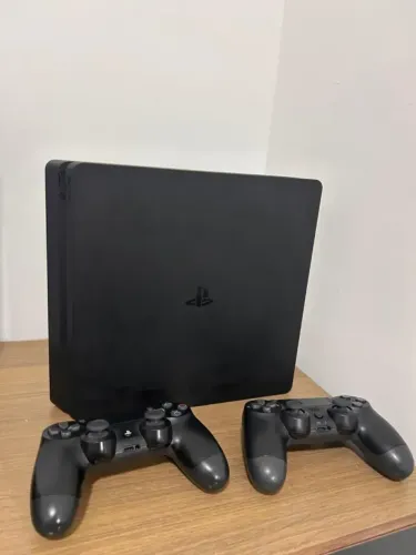 PS4 Slim Completo 1TB + 2 Controles Funcionando 100%