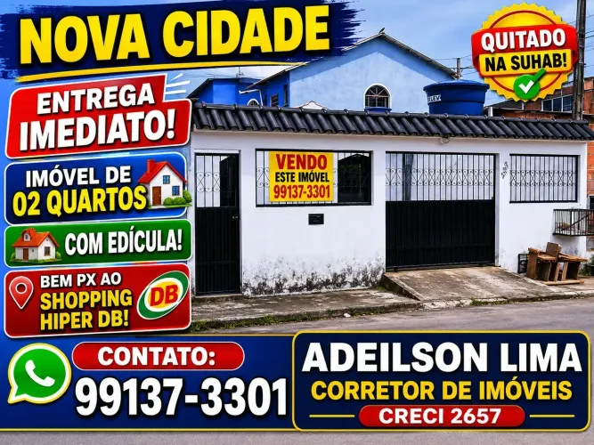 ENTREGA IMEDIATO, Cj Nova Cidade, bem px ao Shopping DB