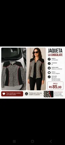 Jaqueta feminina la chocolate M