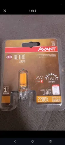 Lampada Led Retro Luxpin G9 Amb2200k 2w 127v Avant U Branco-quente