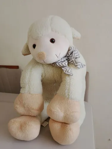 Ovelha Pelúcia Grande Mury Baby 80cm Hipoalergênica Decoração Bebê