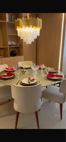 Mesa Talita Redonda 1,50m German 6 lugares Excelente Estado (Cadeiras NÃO acompanham)