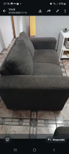 SOFA COM 3 E 2 LUGARES em Boucle cinza
