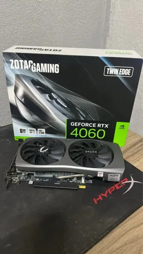 RTX 4060 8gb gddr6 zotac - com led - Caixa