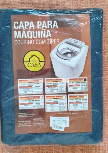 Capa máquina de lavar impermeável com ziper