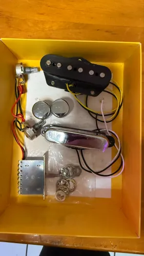 Kit Elétrica Completa + Captadores Fender Afinnity Telecaster (Chave Alpha + Knobs + Jack)