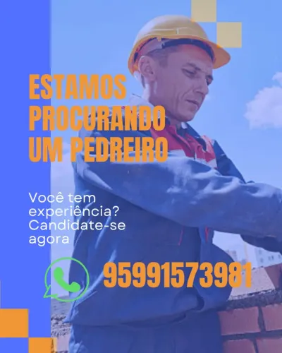 Procura-se pedreiro profissional 