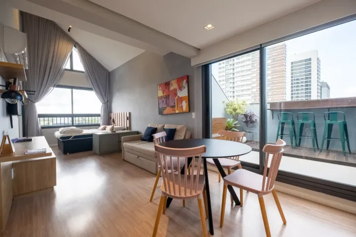 Apartamento exclusivo, à venda no Flow Live, Parque Una - 57 m², 1 quarto, com móveis de a