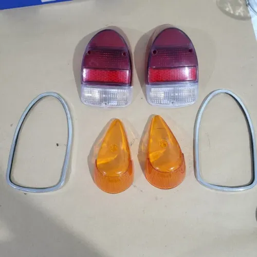 Kit Lentes Dianteiro E Traseiro Fusca 1300 1500