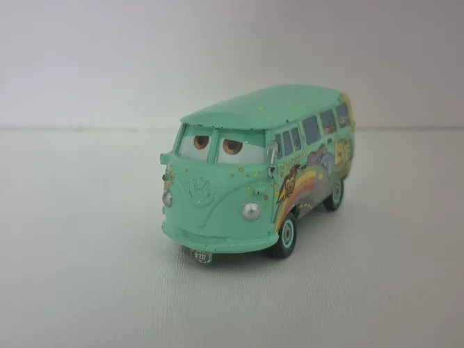 Disney Pixar Cars (Mattel) - Kombi Fillmore Race Team - Escala 1:55 - Filme Carros Disney