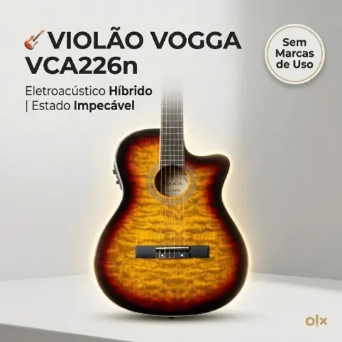 Violão Vogga VCA226n - Híbrido com Captação Instalada