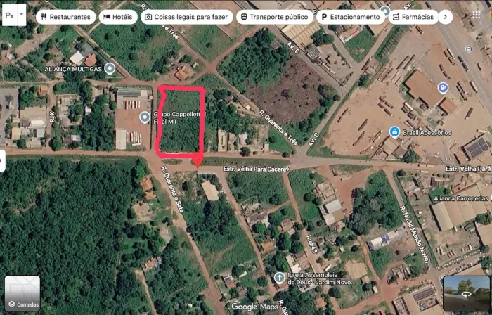 Vende-se terreno com 6.400m2 atrás do Posto Marajó em Várzea Grande-MT